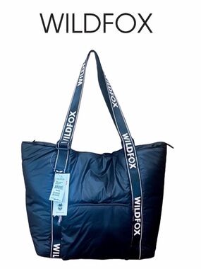 NWT - WILDFOX LARGE BLACK & PINK TOTE